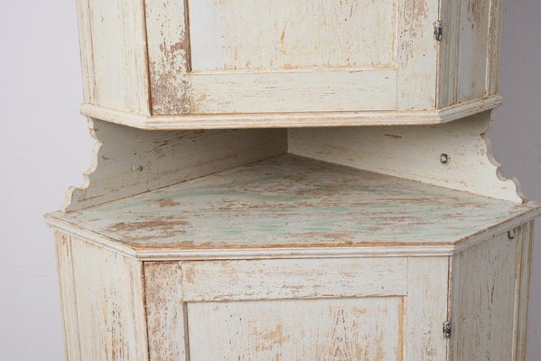 Off white corner cabinet deals