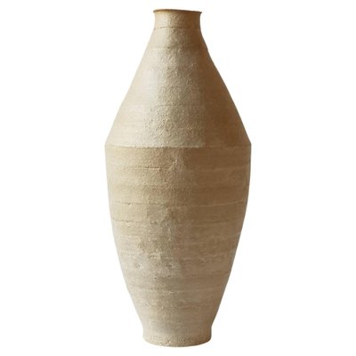 Beige Stoneware Amphora Vase by Elena Vasilantonaki for sale at Pamono