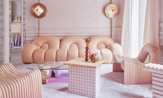 Inflatable Sofa Pink