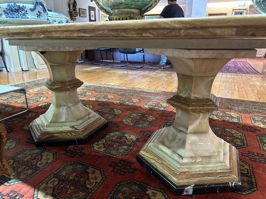 Restoration hardware marble sale top dining table