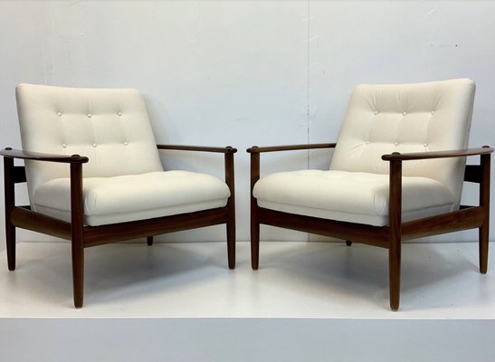 Mid Century Danish Teak Armchair in the style of Grete Jalk Denmark Set of 2