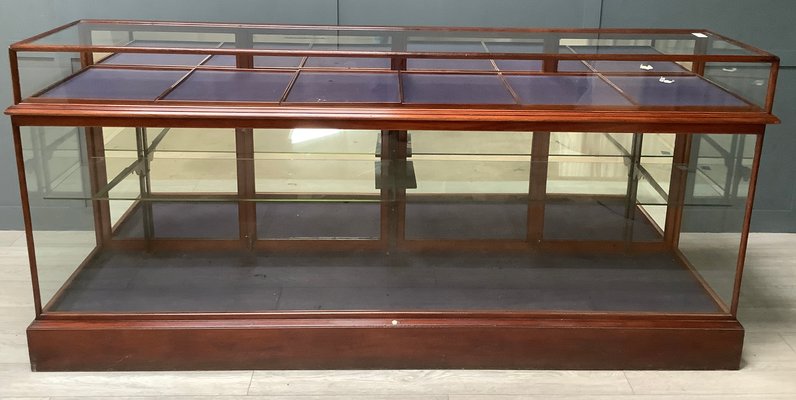 Vintage Jewellery Shop Display Counter in Mahogany 1920s for sale at Pamono