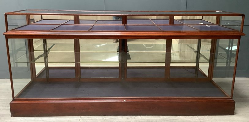 Vintage Jewellery Shop Display Counter in Mahogany 1920s for sale at Pamono