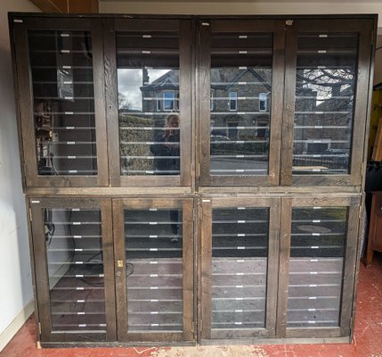 Vintage metal cabinets with glass doors deals