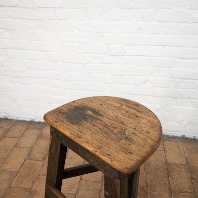 Vintage Wooden Stools 1930 Set of 3