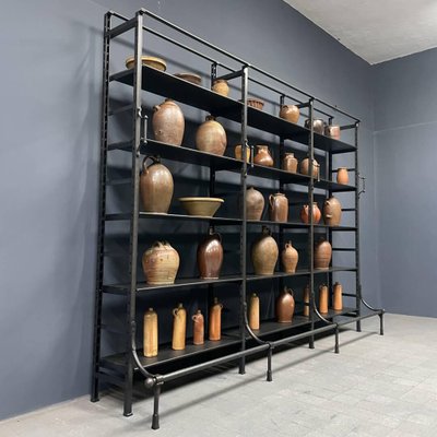 今だけの限定セール Industrial Iron Shelf for sale at Pamono 木製ラック・ウッドラック
