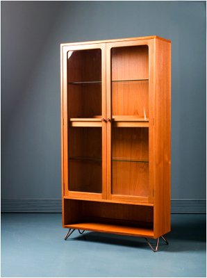 Mid Century Teak Glass Display Drinks Cabinet From G Plan For Sale