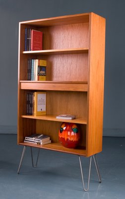 Retro Mid Century G Plan Fresco Scandinavian Teak Bookcase Shelves Hairpin Legs 