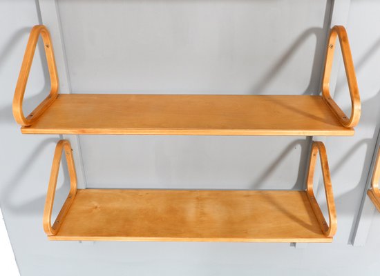 Mid-Century Modern Birch 112B Wall Shelf by Alvar Aalto for Artek