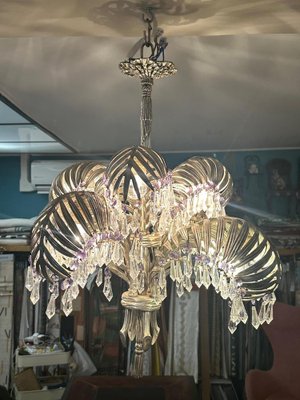 Gold 2024 palm chandelier