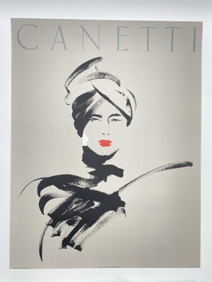 Michel Canetti, Woman with Red Lipstick, 1980s, Screen Print for
