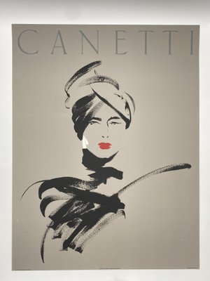 Michel Canetti, Woman with Red Lipstick, 1980s, Screen Print for