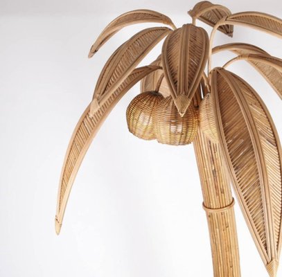 Rattan Coconut Floor Lamp 1990s for sale at Pamono