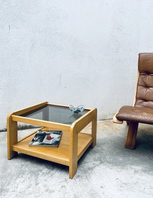 Modern Oak Corner Table Spain 1970s for sale at Pamono