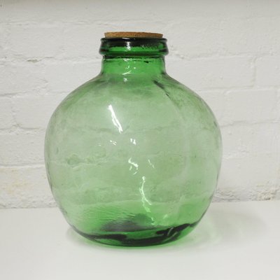 特大 グリーン ガラス瓶 イタリア製 VIRESA社 空瓶 Green Glass Bottle from Viresa, 1970s for sale at Pamono