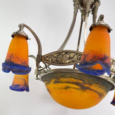 Art Deco Chandelier attributed to Muller Freres Luneville, 1920s