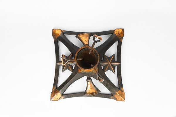 Campane Decorative Natalizie In Metallo Vintage - Set Di 4, Per Albero, Porta E Ringhiera (Tipo Rustico)