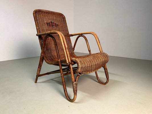 Rattan Lounge Chair by Erich Dieckmann, 1930s for sale at Pamono