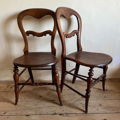 Birch Balloon Backed Chairs Set of 2 for sale at Pamono