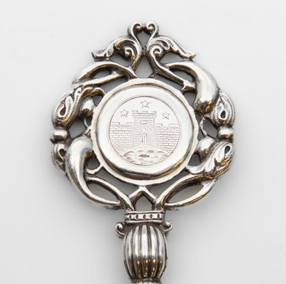 Llave Conmemorativa Chapada En Plata Para 21 Cumpleaños - Con Detalle De Diamantes - 6.5 Cm - En Caja De Regalo