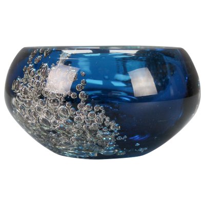 Kleine blaue Glasschale von Zwiesel, Deutschland, 1970er bei Pamono kaufen