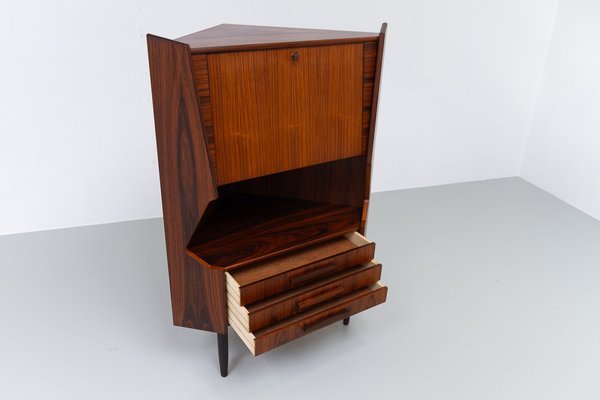 Rosewood store corner cabinet