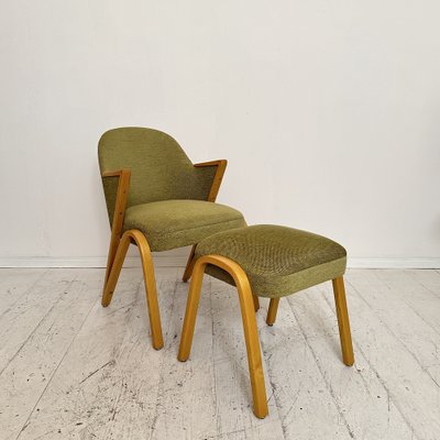 Mid century armchair and ottoman online