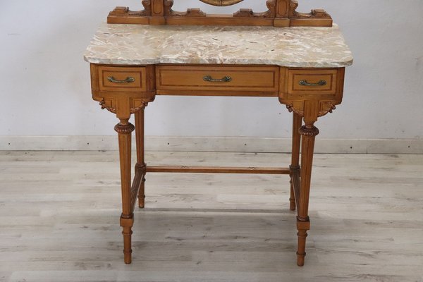 Cherry Dressing Table with Stool Early 20th Century Set of 2 for