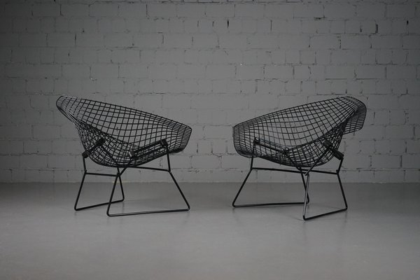 Large Model 422 Diamond Lounge Chair by Harry Bertoia for Large Model 422 Diamond Lounge Chair by Harry Bertoia for
