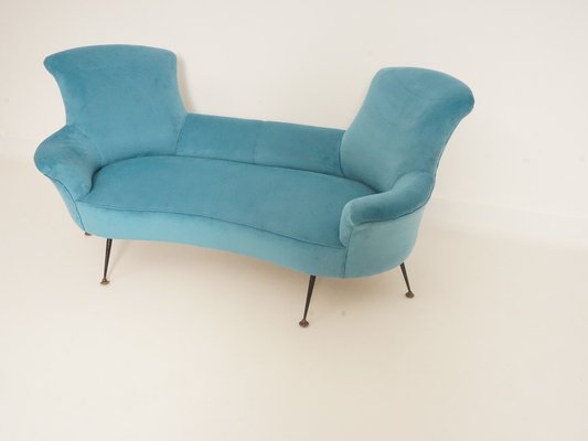 Vintage on sale blue couch