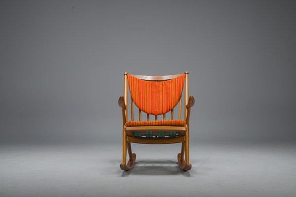 No. 182 Teak Rocking Chair by Frank Reenskaug for Bramin 1960s for sale at Pamono