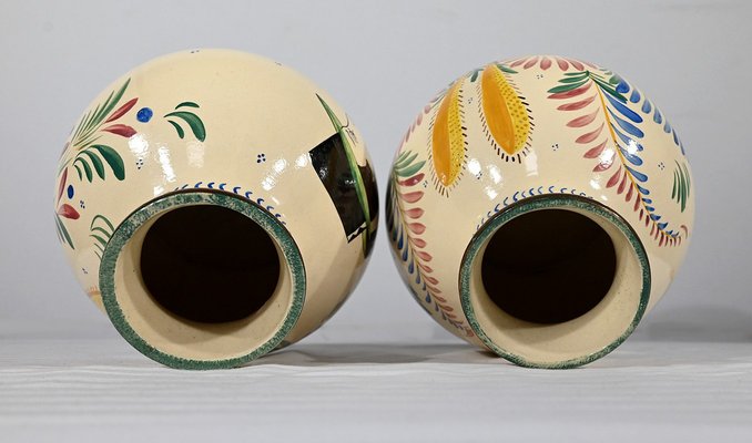 Vases by Henriot Quimper, 1950s, Set of 2 for sale at Pamono
