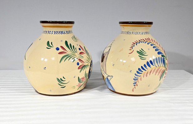 <remonko>Henriot Quimper 1960年代　2枚セット Vases by Henriot Quimper, 1950s, Set of 2 for sale at Pamono