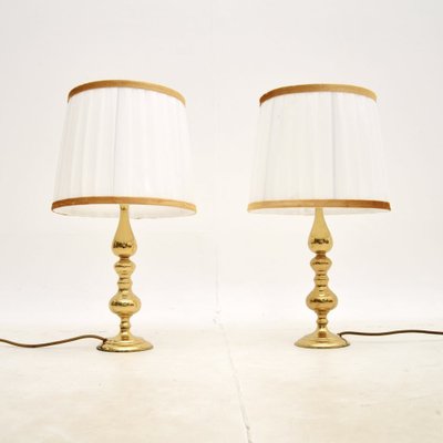 Vintage Brass Table Lamps 1970 Set of 2 for sale at Pamono