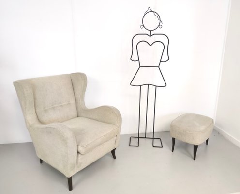 Two chairs with ottoman deals