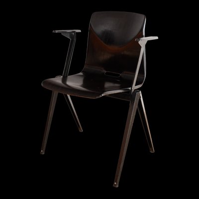 Model S22 Industrial Chair with Armrests by Galvanitas, 1960s for