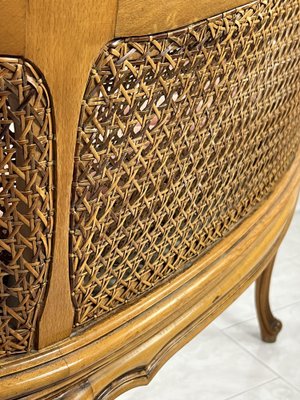 Small Wooden Sofa with Vienna Straw, 1990s for sale at Pamono