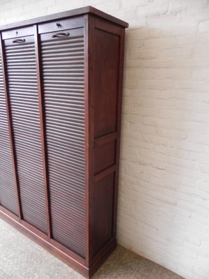 Vintage Oak Shutter Cupboard With 3 Doors For Sale At Pamono