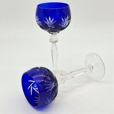 Lead Crystal Wine Glasses from Annahtte, 1950s, Set of 2 for sale at Pamono