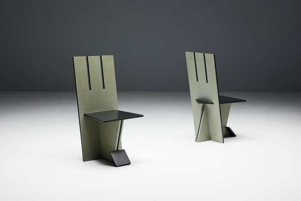 De Stijl Dining Chairs, Netherlands, 1950s, Set of for sale at