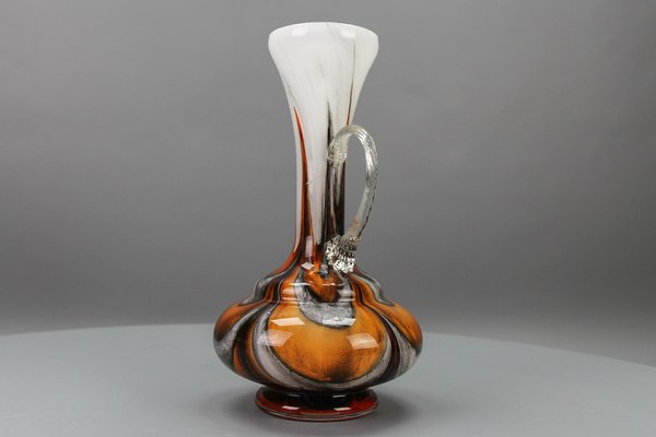 Italian Opaline Florence Glass Vase by Vetreria Barbieri, 1970s