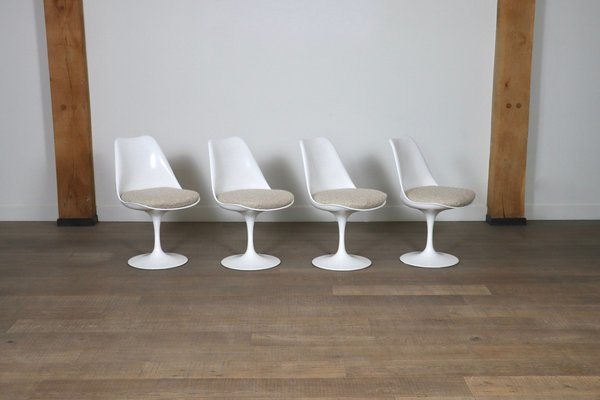 Vintage Tulip Dining Chairs by Eero Saarinen for Knoll 1960s Set of 4
