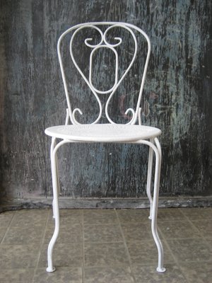 Vintage French Metal Garden Chair For Sale At Pamono