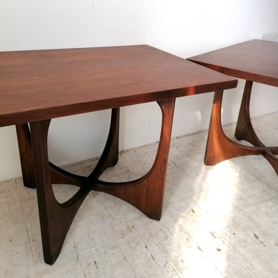 Mid-Century American Broyhill Brasilia Walnut Side Tables, 1970s
