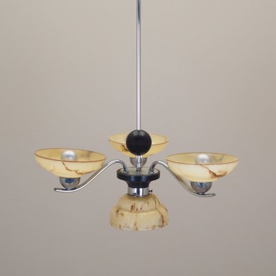 Vintage Danish Glass Hanging Light, 1970s for sale at Pamono