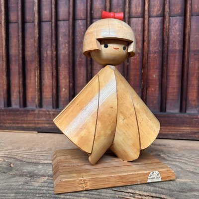 Vintage Kokeshi Puppe aus Bambus, Japan, 1960er
