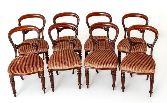 Victorian balloon back dining chairs discount