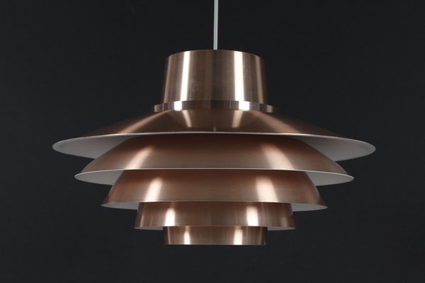 Large Verona Pendant Light in Copper by Svend Middelboe for