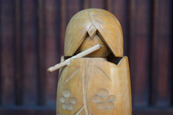 Vintage Sosaku Kokeshi Kagamijishi by Miyashita Hajime, Japan