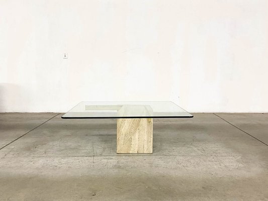 Italian Travertine Coffee Table from Artedi, 1970s for sale at Pamono
